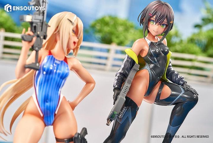 Actual product image Ensoutoys Arms Note Statue 1/7 Swim Team Bucho-chan and Kohai-chan 22 cm