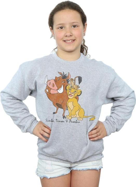 Produktbild Disney The Lion King Classic Simba Timon And Pumbaa Sweatshirt Mädchen (152, 158)