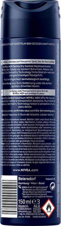 Produktbild NIVEA Derma Dry Control Maximum Spray (Spray, 150 ml)
