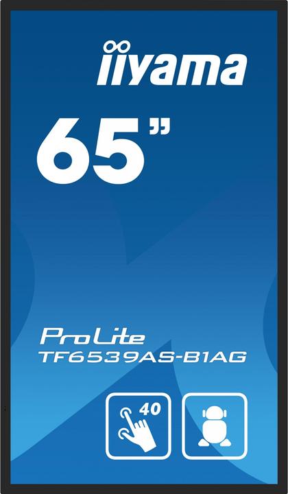 Produktbild iiyama 163,9cm (64,5") TF6539AS-B1AG 16:9 M-Touch 2xHDMI+DP (3840 x 2160 Pixel, 64.50")