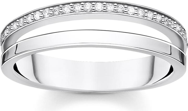 Produktbild Thomas Sabo Ring Doppel Weisse Steine Silber (60, 925 Silber)
