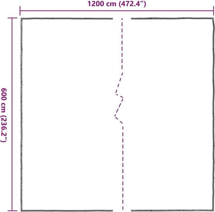Actual product image VidaXL Transparent tarpaulin with eyelets 6x12 m polyethylene transparent tarpaulin (600 x 1200 cm)