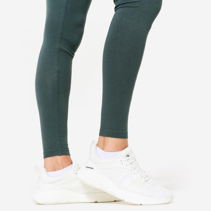 Immagine prodotto Domyos Women's Slim-Fit Fitness Leggings - Khaki Green (W38)
