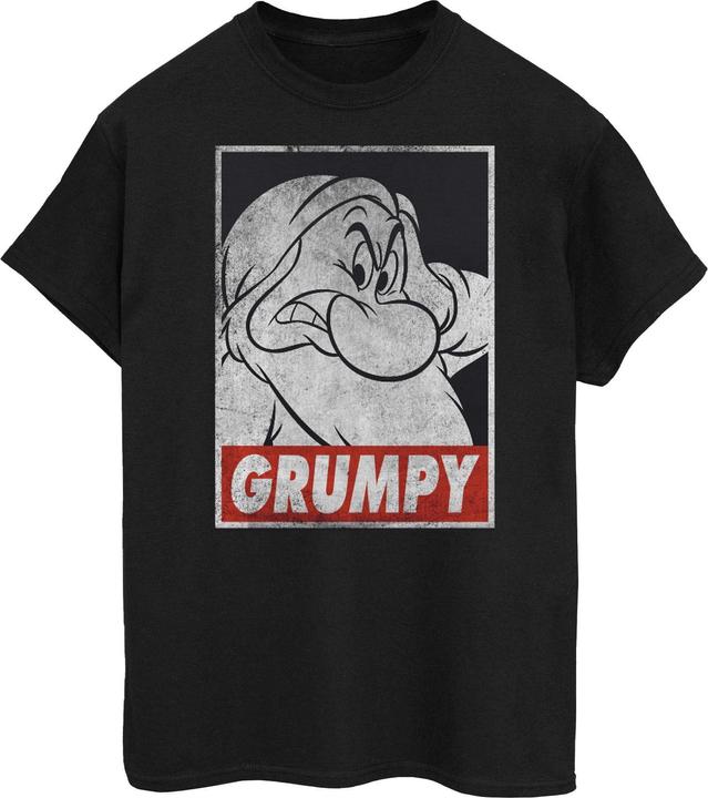 Actual product image Snow White Mens Grumpy Poster Cotton T-Shirt (S)