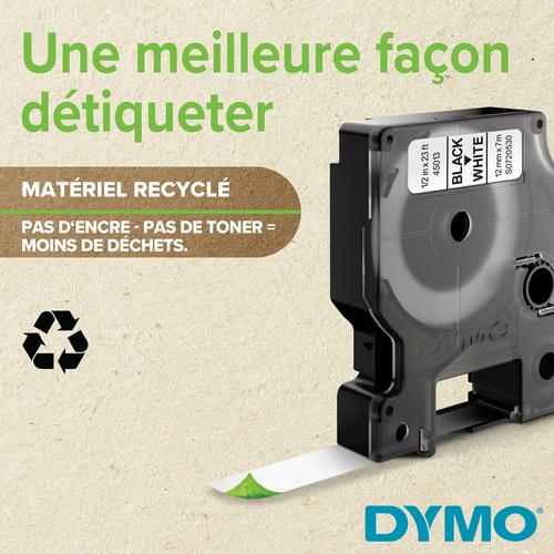 Image du produit Dymo S0718060 Sangle permanente en polyester (1.20 cm, Noir, Blanc)