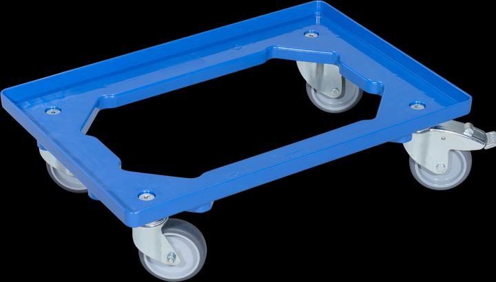 Actual product image Allit Box dolly max. load 250 kg rubber tyres L600xW400mm plastic blue (300 kg)