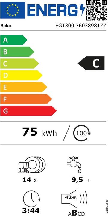 Label énergétique Beko EGT300