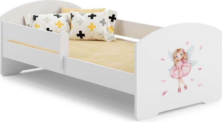 Actual product image ADRK Furniture Bed with Mattress and Railing PEPE GIRL WITH WINGS 160x80 (160 x 80 cm)