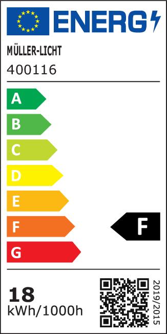 Energie-Label Müller Licht LED Röhre (G13, 16 W, 1800 lm, 1 x, F)