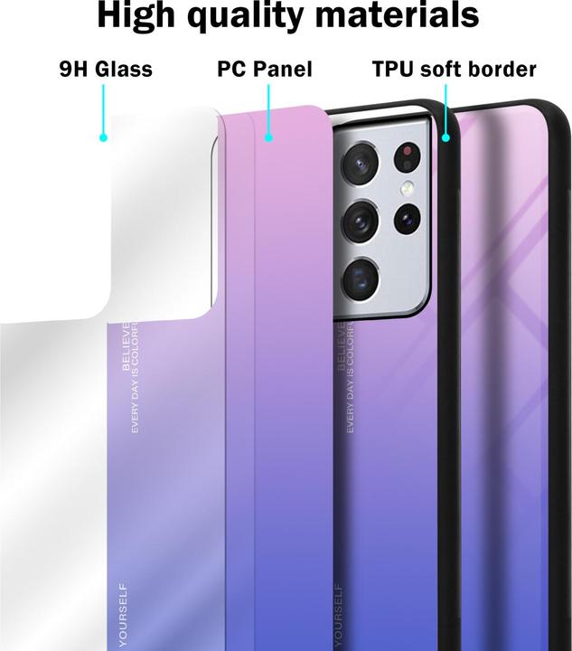 Actual product image Cadorabo TPU 2 colors glass envelope (Samsung Galaxy S22 Ultra)