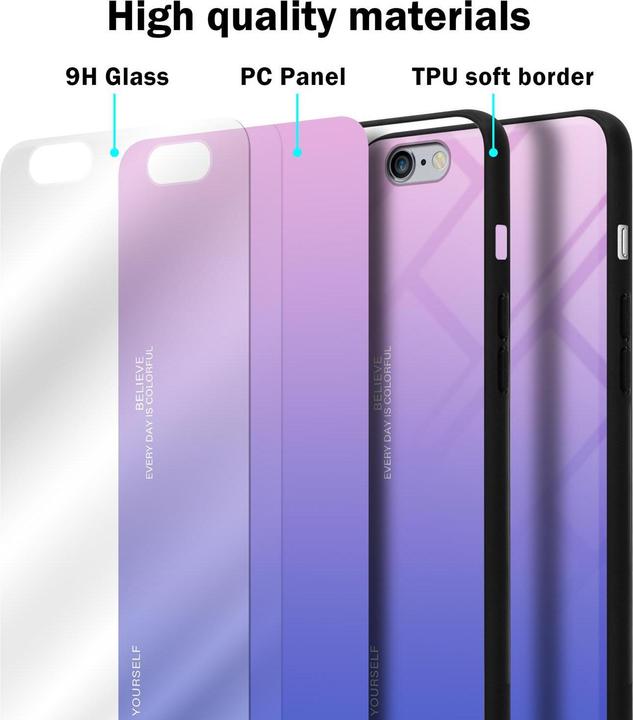 Productafbeelding Cadorabo TPU 2 kleuren glasdekking (Apple iPhone 6 Plus)