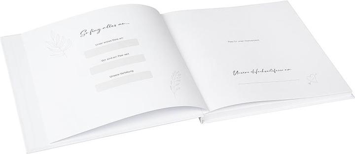 Actual product image Goldbuch Gästebuch Hochzeit Blütenliebe weiss (20 x 24.5 cm)