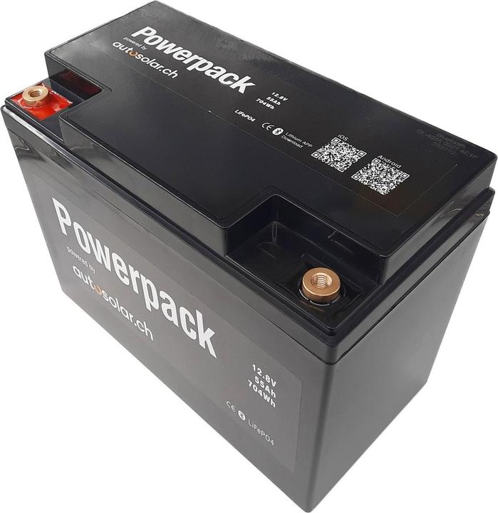 Produktbild Autosolar Lithiumbatterie 55 Ah mit App (entspricht 110Ah einer AGM Batterie) (12.80 V, 55 Ah)