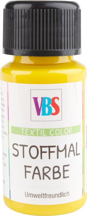 Produktbild VBS Stoffmalfarbe, 50 ml (Zitrone, 50 ml)
