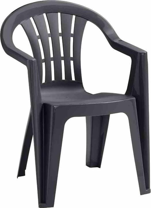 Actual product image Allibert Stacking chair Cuba Fresh, 56x58x79 cm, frame and surfaces made of plastic in graphite, made of