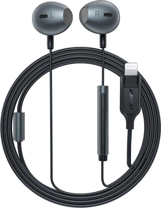 Acefast L1 In-Ear-Kopfhörer mit 1,2 m Lightning Anschluss – Schwarz (ANC, Kabelgebunden)