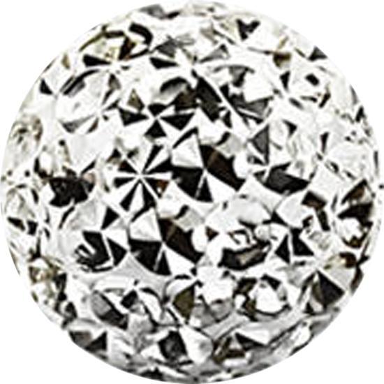 Produktbild Star Piercing Micro Kristall Kugel silber Epoxy Schutzschicht (Chirurgenstahl 316L, ohne Messing)