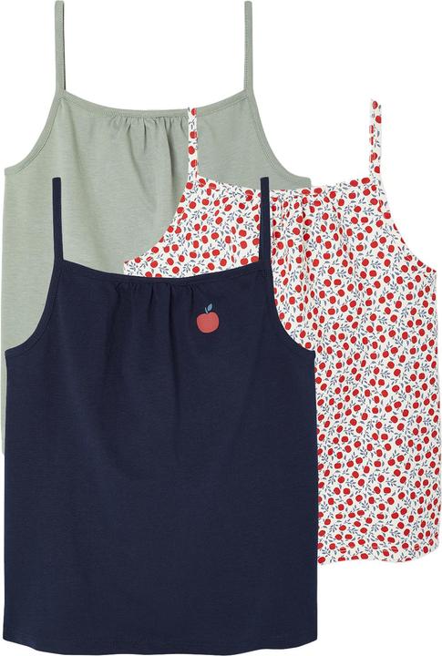 Vertbaudet 3er-Pack Mädchen Trägertops BASIC (158)
