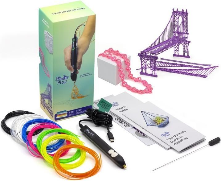 Produktbild 3Doodler Flow zwoje 1,75 mm,4,8m/ 20 szt. (PLA, 1.75 mm, 300 g, Grün, Pink, Schwarz, Gelb, Blau, Transparent, Orange, Weiss, Violett, Gold)