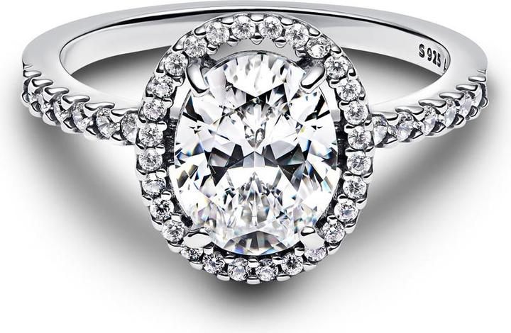 Immagine prodotto Pandora Ovaler Funkelnder Strahlenkranz Ring (54, 925 Argento)