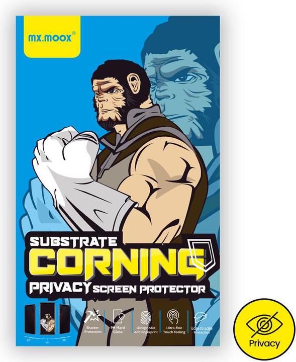 Image du produit Mx. Moox CORNING iPhone 16 Pro - Tempered Glass / Panzerglas - Privacy (1 pièce(s), Apple iPhone 16 Pro)