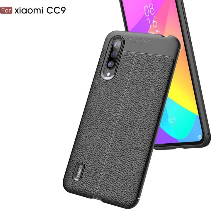 Actual product image Screenguard Xiaomi Mi 9 Lite Case Leather Design TPU Cover (Mi 9 Lite)