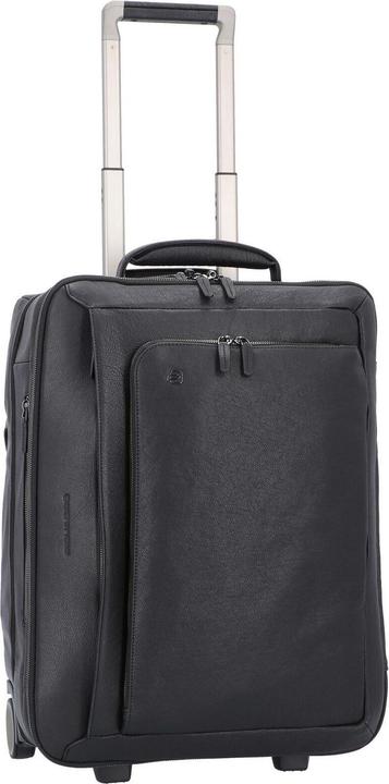 Actual product image Piquadro BagMotic, Leather, Cabin Leather Trolley, Black, BV2960B3BM/N, Wi (41.30 l, Hand luggage (up to 50 litres))