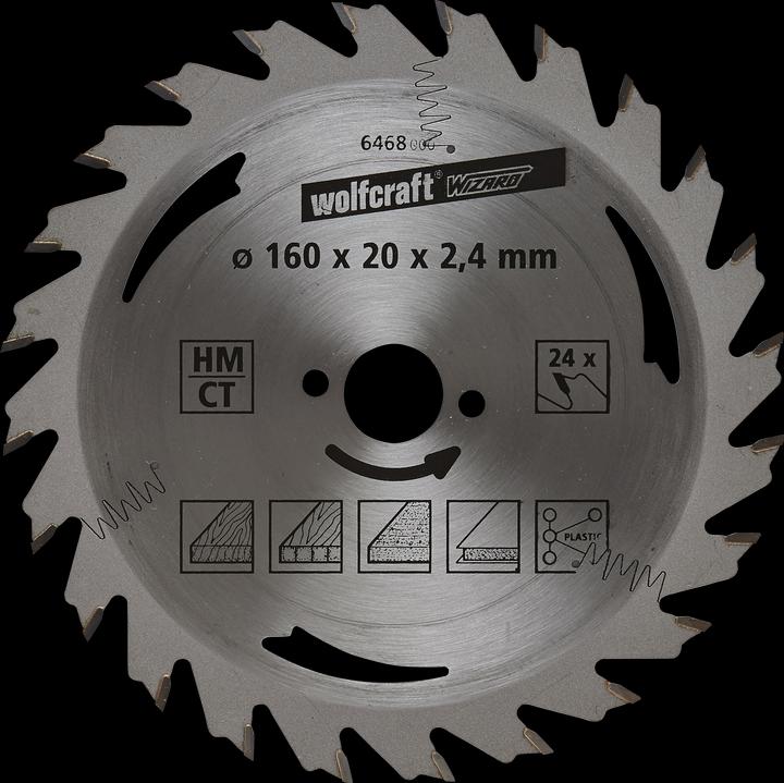 Produktbild wolfcraft wolfcraft 1 Kreissägeblatt HM, 24 Zähne ø160mm