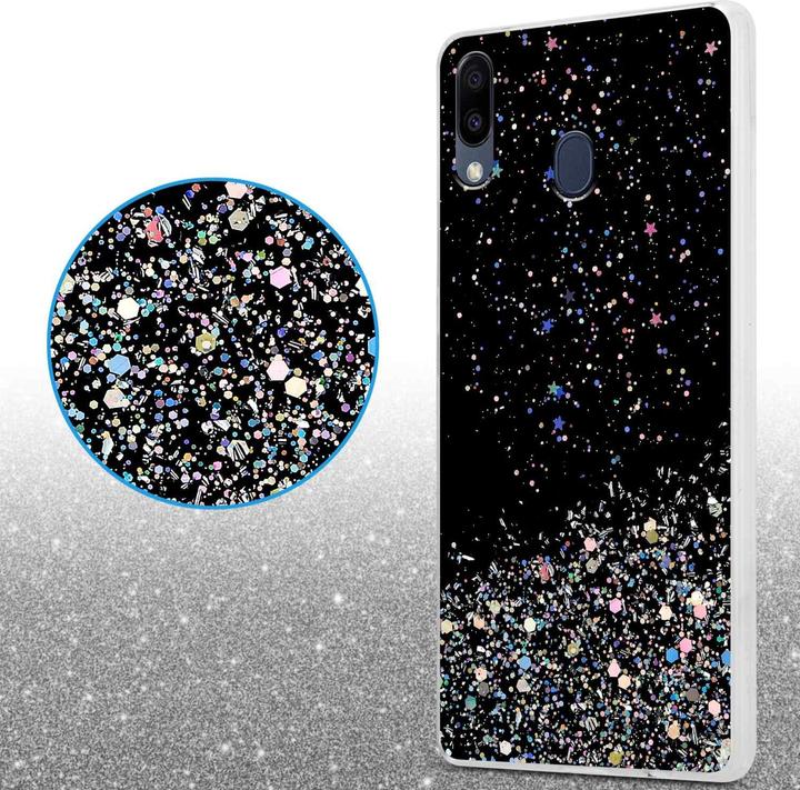 Produktbild Cadorabo TPU Hülle mit Glitzer für Samsung Galaxy M20 (Samsung Galaxy M20)