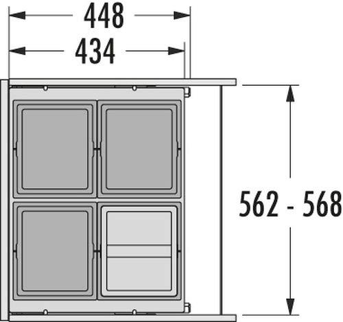 Produktbild Hailo Einbau Abfallsammler 361086 (4 l)
