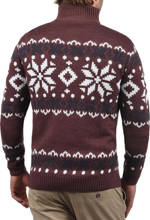 Actual product image Solid Norwin Men's Jumper Chunky Knit Pullover Troyer (L)