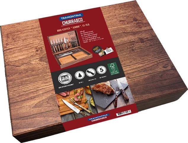 Actual product image Tramontina Jumbo BBQ Case (15 Piece)