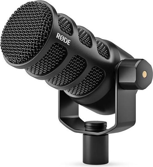 Actual product image RØDE Podmic USB microphone with WS14PU pop screen purple and cable