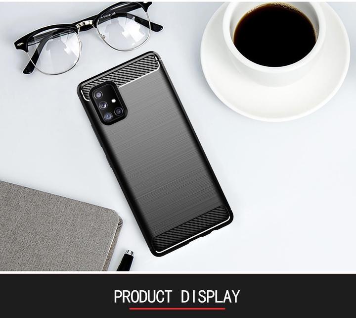 Produktbild Cadorabo TPU Ultra Slim carbon edelstahl Kombi Cover (Samsung Galaxy A71 5G)