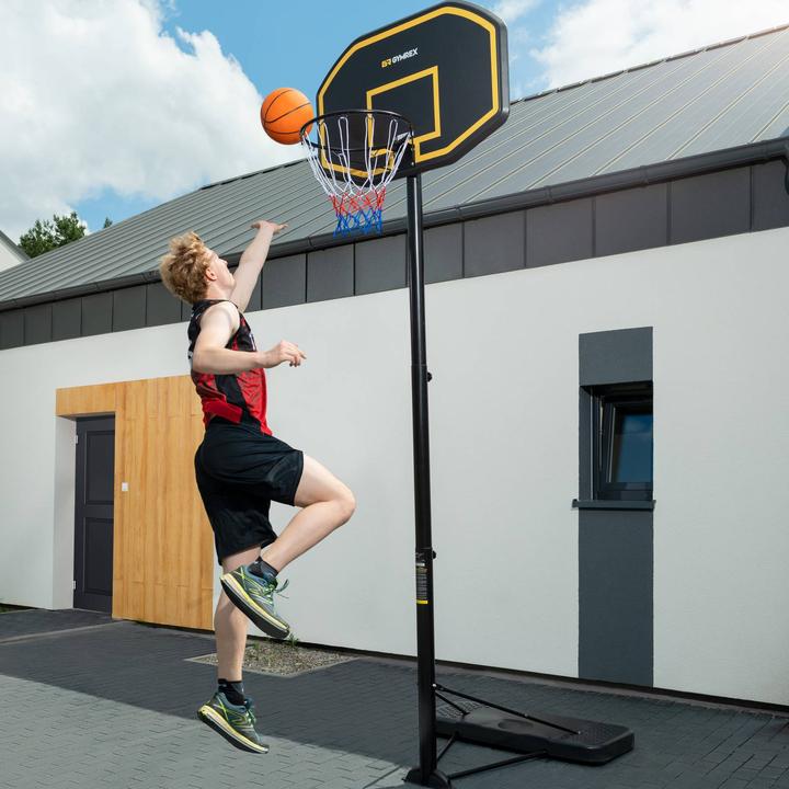Actual product image Gymrex Basketballkorb mit Ständer Basketballanlage wetterfest Korbanlage 200-305cm