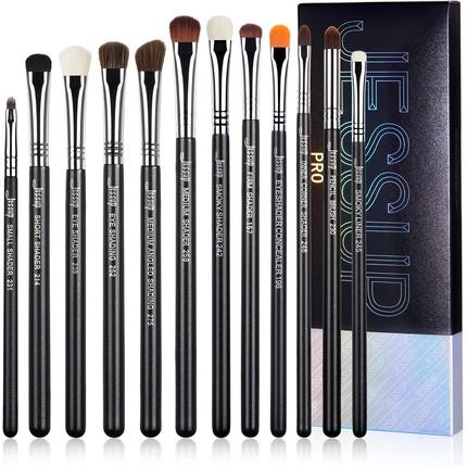NoName Lidschatten-Makeup-Pinselset 12er-Set Augen-Makeup-Pinsel Professionelle Premium (Augenbrauen)