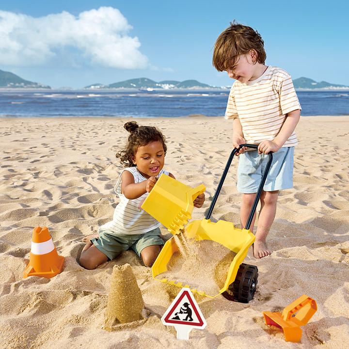 Image du produit Hape Ensemble de jouets de sable Chantier avec chariot 5 pièces