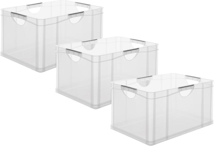 Immagine prodotto Rotho Scatola A3 3 pezzi, trasparente (59 x 39 x 31 cm, 180 l)