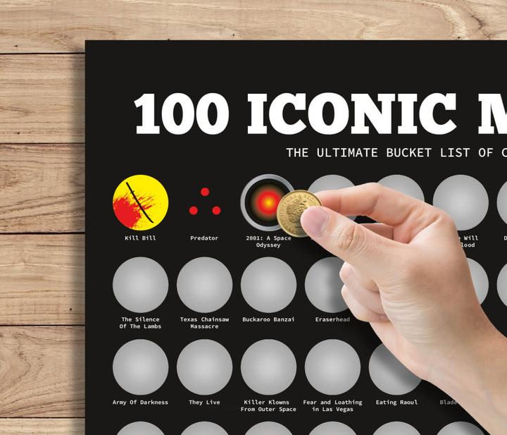 Image du produit Out of the blue 100 films légendaires Poster Scratch off à gratter