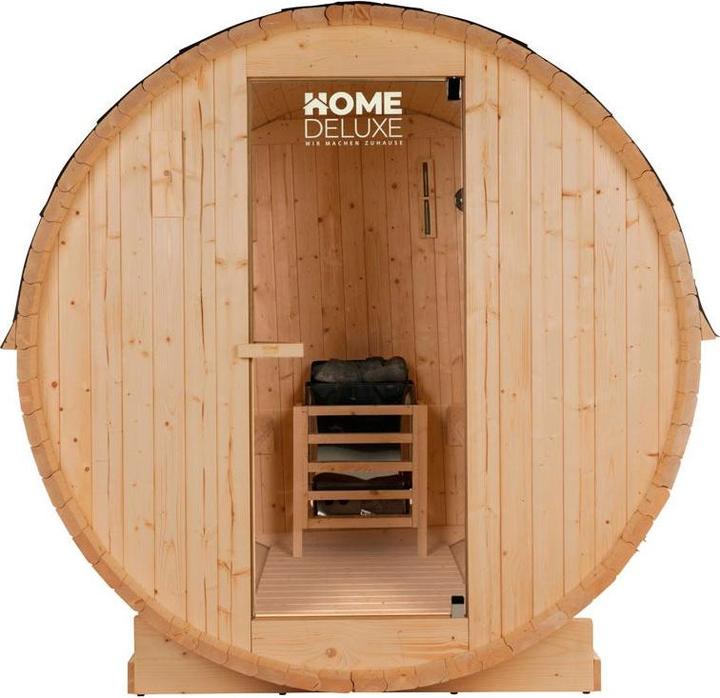 Actual product image Home Deluxe Outdoor sauna barrel sauna AQUILA L- 195 x 180 cm for 4 persons - sauna with 6kW heater