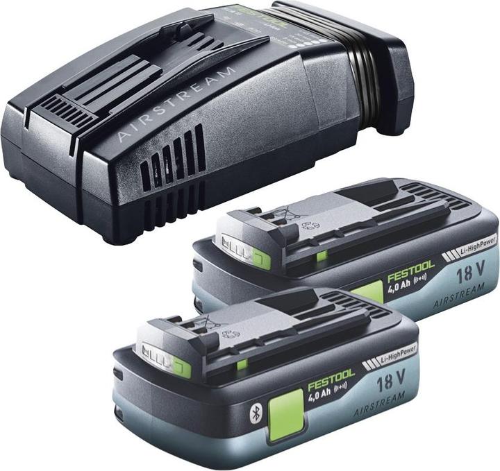 Image du produit Festool Set Énergie : 2x Batteries BP 18 Li 4,0 Ah HPC-ASI 4,0Ah 18V + Chargeur SCA 16 10,8V-18V (18 V)