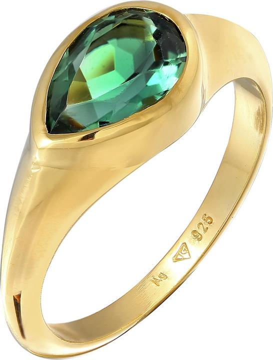 Image du produit Elli PREMIUM Bague sceau Quartz 925 argent (54, Argent 925)