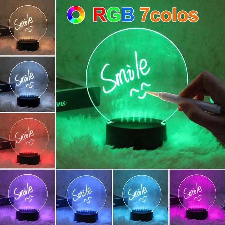 Produktbild PhoneLook Transparente Multicolor LED-Licht Nachrichten Tafel mit Fernbedienung