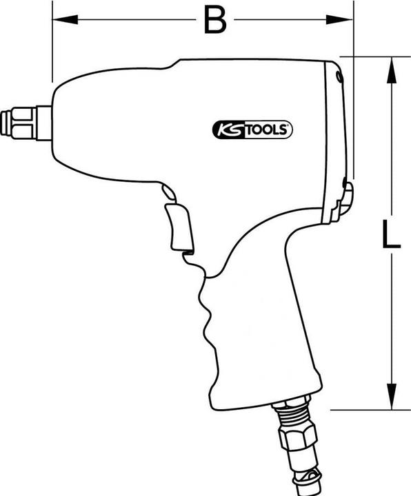Immagine prodotto KS Tools 512.0030 1/2" COMPETITION Mini-Hochleistungs - Druckluft-Schlagschraube (Aria compressa)