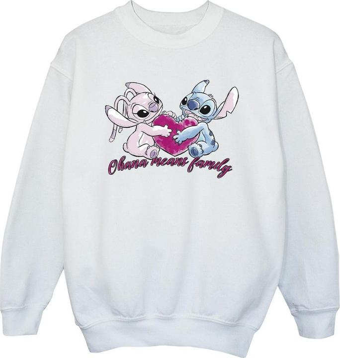 Produktbild Disney Lilo And Stitch Ohana Heart With Angel Sweatshirt Mädchen (152, 158)