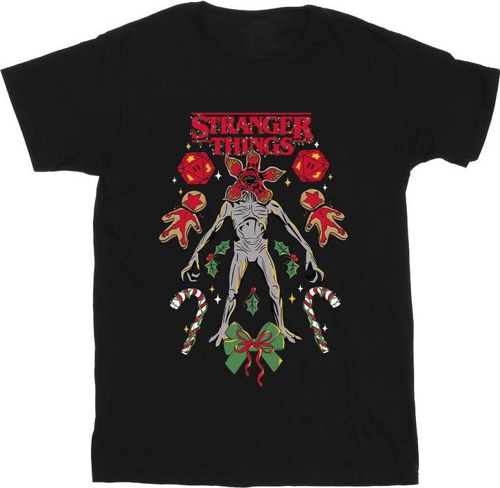 Actual product image Netflix Mens Stranger Things Christmas Demogorgon T-Shirt (XL)