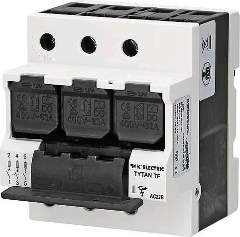 K'Electric TYTAN TF D0Fuse switch-disconnector 3-pole 4HP (Neozed fuse, 32 A)