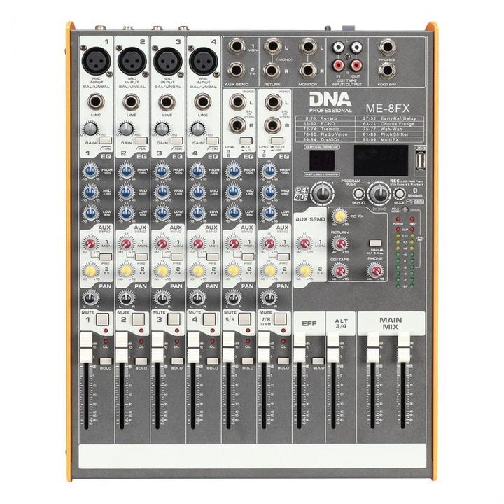 Produktbild No Name DNA ME-8FX Audiomischer 8 kanal USB Bluetooth