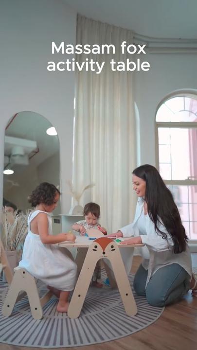 Actual product image MamaToyz Multi-activity table and stool made of MDF (Kids table)
