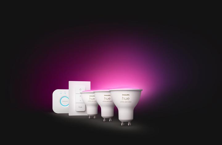 Produktbild Philips Hue White & Color Ambiance Starterset (GU10, 5.70 W, 350 lm, 3 x, G)